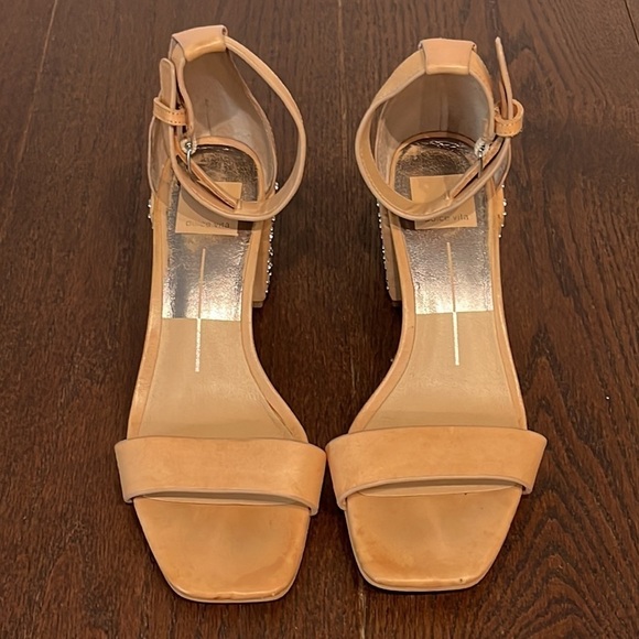 Dolce Vita Women’s Dorah Tan Studded Heel Sandals Size 7.5 - Picture 2 of 6